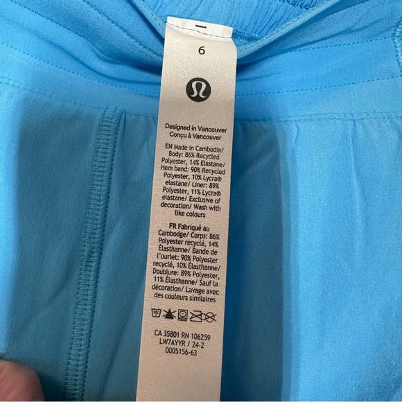 New Lululemon Shorts Size 6 Hotty Hot High Rise HR Lined 2.5" KYBL Blue Running - Picture 6 of 7